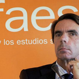 El expresidente del Gobierno, José María Aznar, en un acto de FAES. EFE