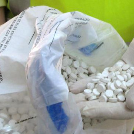 Imagen de archivo de pastillas de éxtasis.