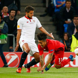 El jugador del Sevilla durante la reciente final de la Europa League. / REUTERS