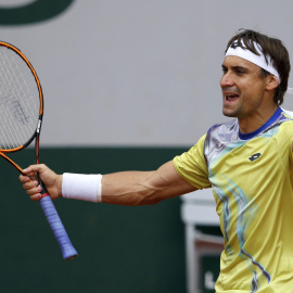Ferrer celebra su victoria ante Cilic. REUTERS/Pascal Rossignol