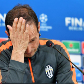 Allegri, durante la rueda de prensa. EFE/Alessandro Di Marco