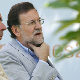 Aznar y Rajoy en el Campus de Verano FAES 2014.- EFE