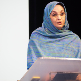 La activista Saharaui Aminatou Haidar.