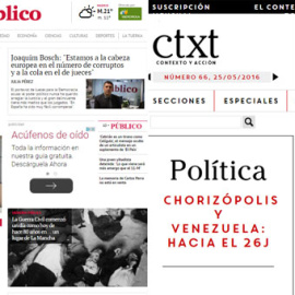 'Público' y 'CTXT' sellan una alianza editorial, por la que las informaciones del semanario se difundirán en este diario.