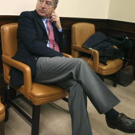 El presidente de RTVE, José Antonio Sánchez, comparece hoy en Madrid en la Comisión Mixta de Control Parlamentario de RTVE del Congreso. -EFE