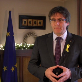 Carles Puigdemont en el seu missatge institucional de cap d'any / Europa Press