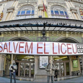 Una protesta en el Liceu de Barcelona.- EFE (ARCHIVO)