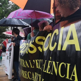 Miembros de la Asamblea de Profesorado Asociado de la UPV - Europa Press