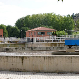 Depuradora en el barrio pedáneo de Villaspesa, Teruel. / EFE - ANTONIO GARCÍA