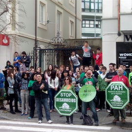 Concentración de la Plataforma de Afectados por la Hipoteca. EUROPA PRESS