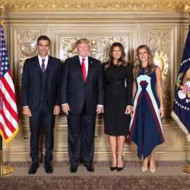 Donald Trump recibe a Pedro Sánchez en la Casa Blanca. TWITTER/@desdelamoncloa