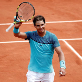 Nadal celebra su victoria ante Bagnis. EFE/Ian Langsdon
