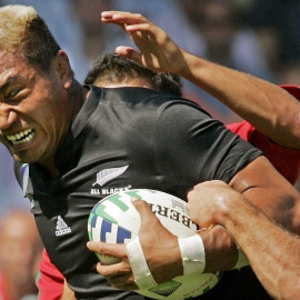 Collins, en un partido con Nueva Zelanda. REUTERS/Robert Pratta