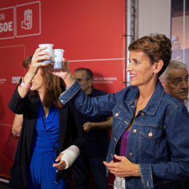 La secretaria general del PSN y candidata a presidir Navarra, María Chivite. - EFE