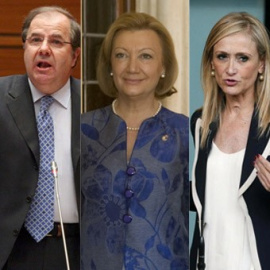 María Dolores de Cospedal, Juan Vicente Herrera, Luisa Fernanda Rudi, Cristina Cifuentes y José Antonio Monago.