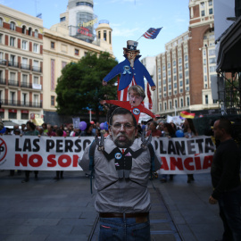Una de las columnas de las Marchas de la Dignidad en Madrid.- JAIRO VARGAS