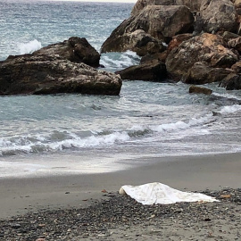 El cuerpo sin vida de una mujer encontrado este viernes en la playa de La Herradura, en Almuñécar, Granada. / AYUNTAMIENTO DE ALMUÑÉCAR