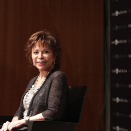 Isabel Allende en la presentación de uno de sus libros.