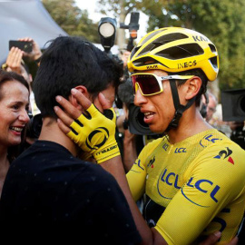 El ganador del Tour Egan Bernal.- EFE