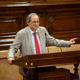 Quim Torra, en una sesión en el parlamento catalán. | Europa Press