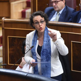 26/09/2018.- La ministra de Trabajo, Magdalena Valerio, durante su intervención en la sesión de control al Ejecutivo que hoy celebra el Congreso, EFE/ Fernando Villar
