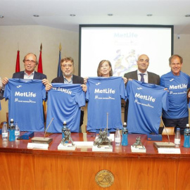 Los organizadores de la MetLife 15 KM Madrid Activa, en la presentación.