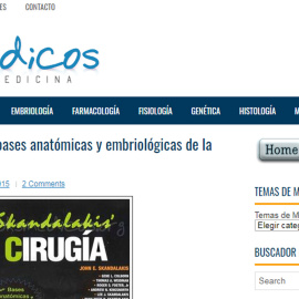 Cabecera de la página web "booksmedicos".
