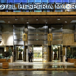 Fachada del Hotel Hesperia en Madrid.
