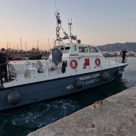 11/08/2022. Barco preparado para una misión de rescate en la isla de Rodas (Grecia), a 10 de agosto de 2022.