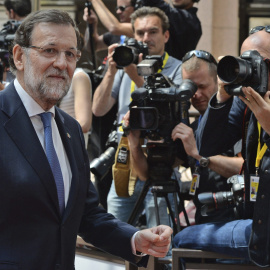 El presidente del Gobierno, Mariano Rajoy, a su llegada a la cumbre de los jefes de Estado y de Gobierno de la UE  y de la CELAC. EFE/Stephanie Lecocq