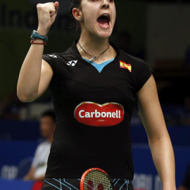 Carolina Marín hace una semana en el Abierto de Indonesia. /EFE