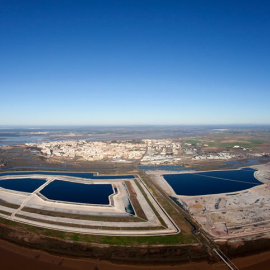 Balsas de fosfoyesos en Huelva.