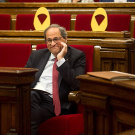 El presidente de la Generalitat, Quim Torra,durante la segunda jornada del Debate de Política General. - EFE