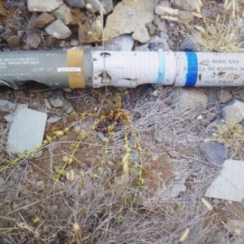 Misil AIM-9JULI aire-aire encontrado por la Guardia Civil. GC