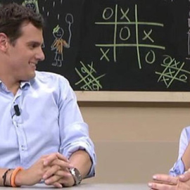 Uno de los momentos del programa en los que Rivera se enfrentó a su 'mini-yo'.