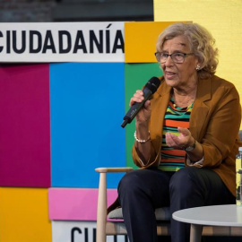 03/10/2018.- La Alcaldesa de Madrid, Manuela Carmena, durante la inauguración de IV Encuentro de Cultura y Ciudadanía, en el centro cultural Daoiz y Velarle de Madrid.-EFE/ Santi Donaire