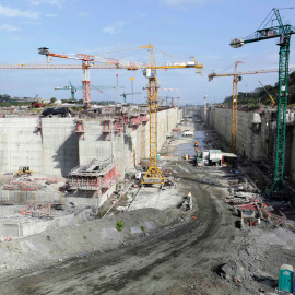 Vista de las obras de ampliación del Canal de Panamá. REUTERS