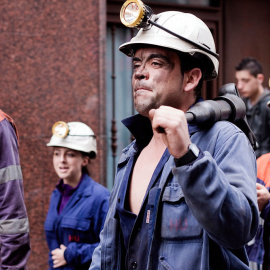Una marcha de mineros en España. JAIRO VARGAS
