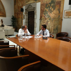 Torra y Aragonès en la reunión de hoy. Europa Press
