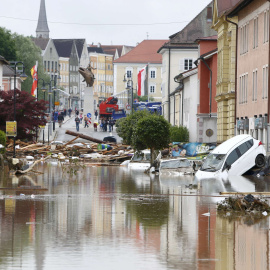 Vista general de los daños causados por las inundaciones en el pueblo de Simbach am Inn al este Munich, Alemania. REUTERS/Michaela Rehle
