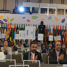Delegaciones de los países no alineados, en la reunión ministerial del buró de coordinación del MNOAL. Efraín-González/ Prensa presidencial.