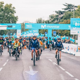 Imagen de los ciclistas durante la Fiesta de la Bici | moxigeno.com