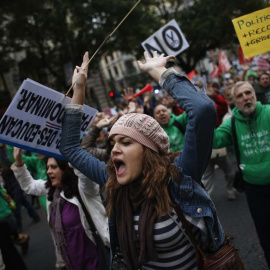 Manifestación de la Marea Verde. REUTERS