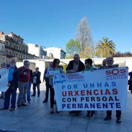Protesta contra los recortes en Sanidad impulsados por la Xunta de Galicia.