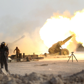 El ejército iraquí combate contra el Estado Islámico en los alrededores de Faluya. REUTERS/Alaa Al-Marjani