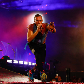 Coldplay durante su concierto del 3 de abril en Ciudad de México