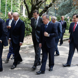 Rajoy, en la Moncloa, con los empresarios del Consejo Español de Competitividad. / EFE