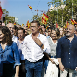Manifestación SCS Barcelona Ayuso Feijóo