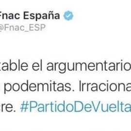 El tuit de la polémica de @Fnac_ESP.