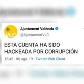 Mensaje publicado en la cuenta de Twitter del Ayuntamiento de València al sufrir un ciberataque | Twitter